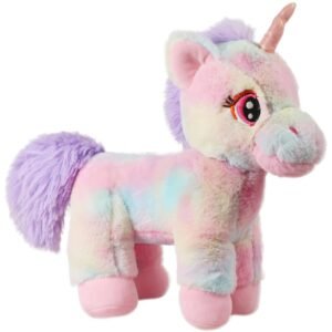 Lavara Sparkling Soft Stuffed Multicolor Unicorn Soft Toy | Awesome Gift for Girls/Kids - 27 cm